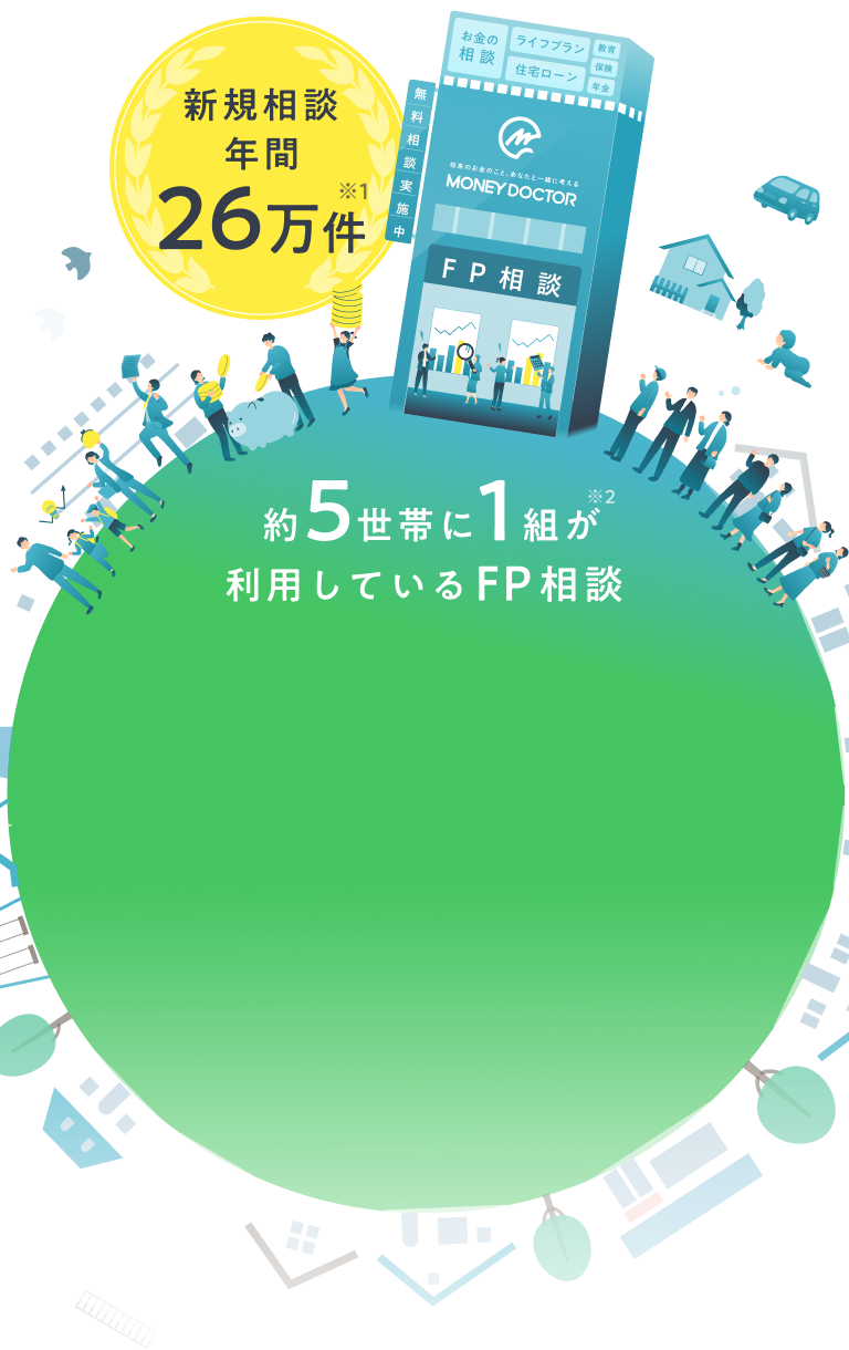 約5世帯に1組が利用しているFP相談