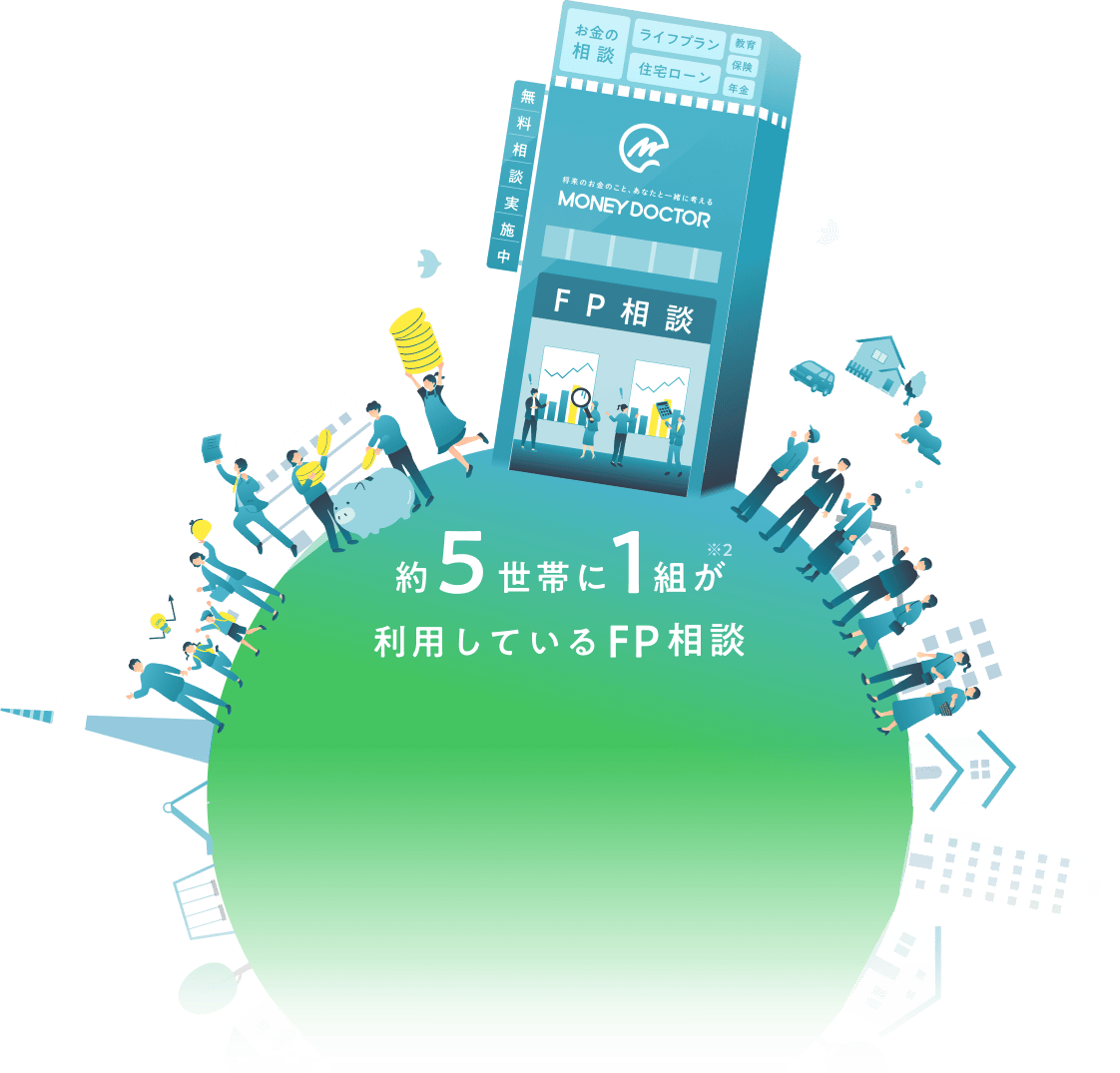 約5世帯に1組が利用しているFP相談